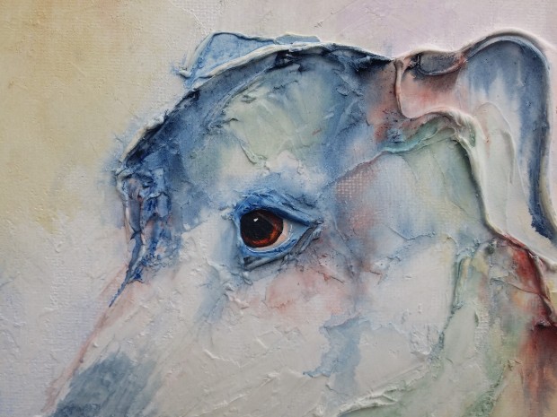 Blue Greyhound by SundayL Artist - eye detail