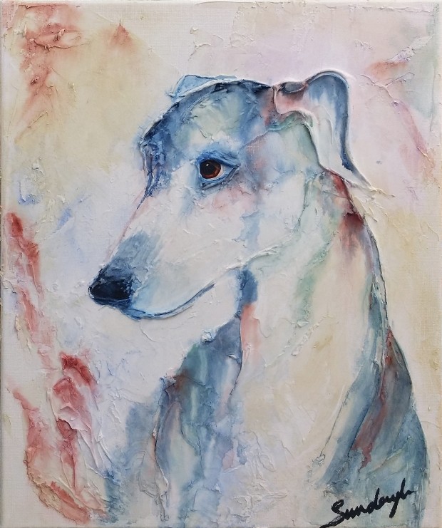 Blue Greyhound by SundayL Artist