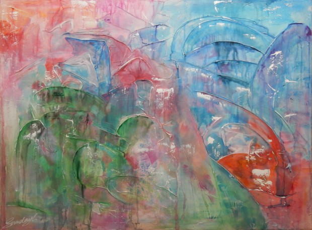 Carnival Rains - an Acrylic painting by Abstract Artist SundayL