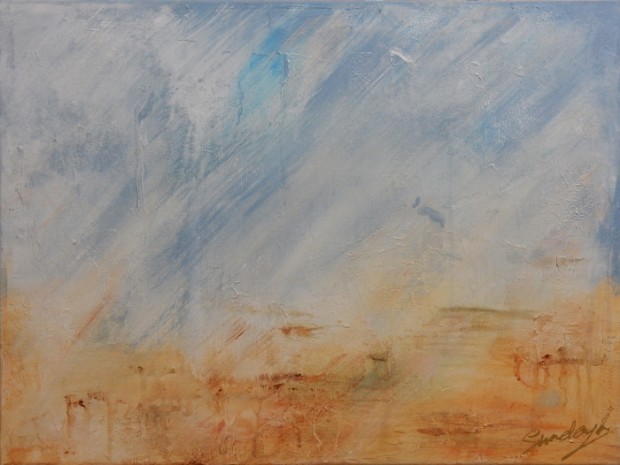 Plains rain - an Acrylic painting by Abstract Artist SundayL