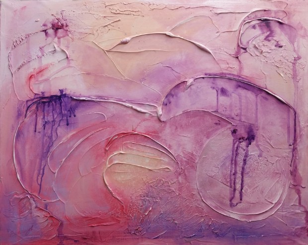 Purple Rain - an Acrylic painting by Abstract Artist SundayL