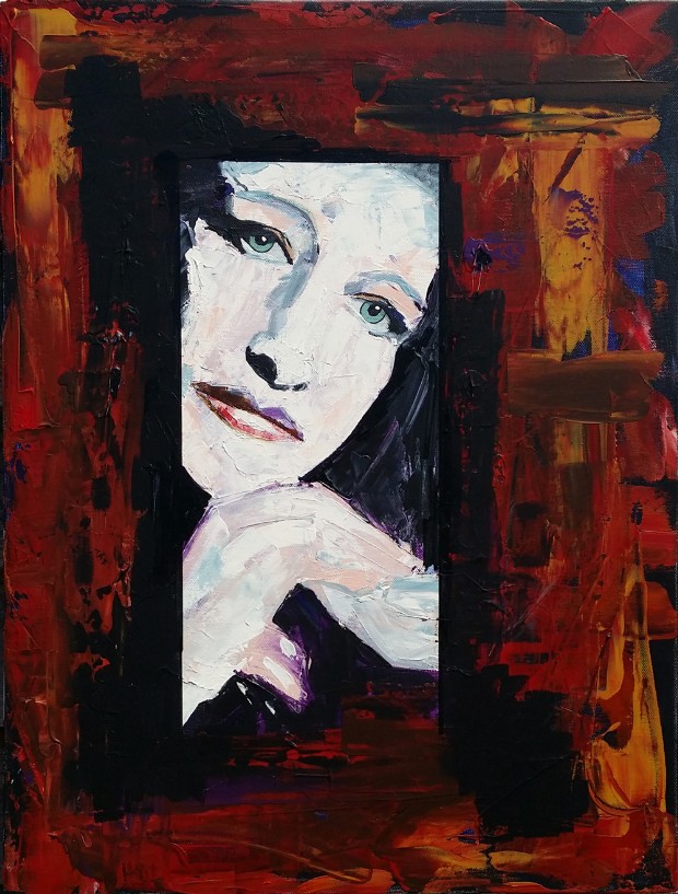 Self Portraiti - an acrylic painting by Abstract Artist SundayL