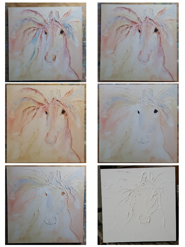 Innocence - six stages of the painting