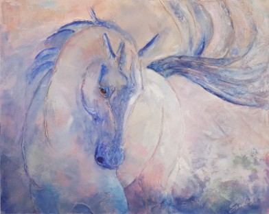 Swish - a horse painting by Sundayl Artist