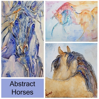 Abstract Horse paintings by SundayL